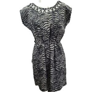 BeBop mini dress black and white  zip up back